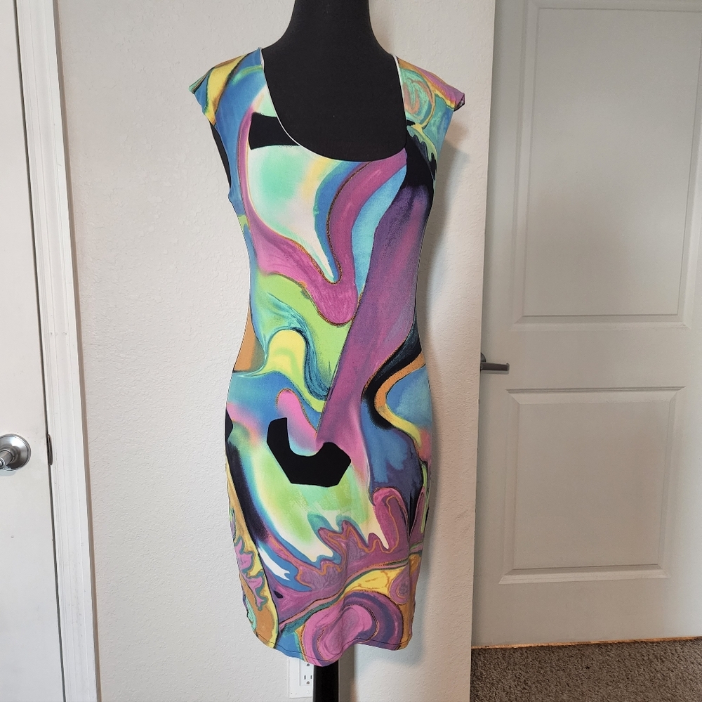 Colorful Abstract Women's Dress